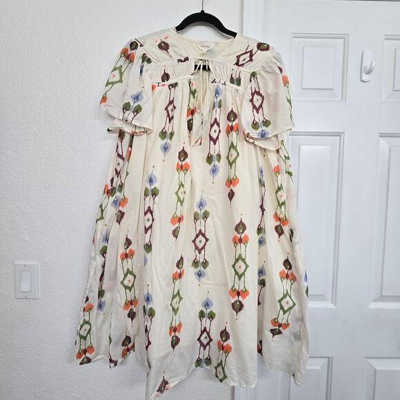 M&S Dresses & Skirts - Women’s Plus Size 16 Cotton Dress Flutter Sleeve Boho Peasant Cottagecore